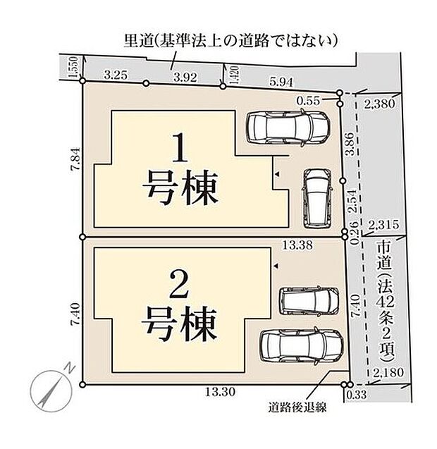 車2台駐車可能です♪