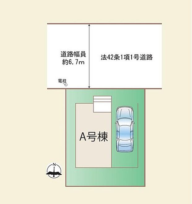 【全体区画図】限定１区画分譲開始しました！前面道路約６．７ｍの開放的な立地♪