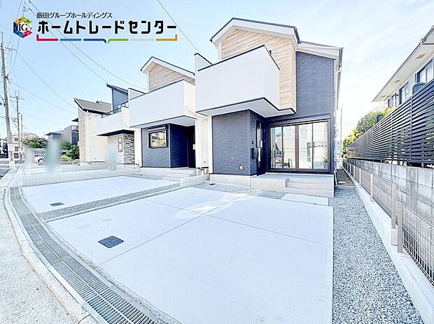 【現地外観写真】全４棟の分譲地！堺市東区１．２期ともに完成しました♪全棟カースペース２台確保で来客時も安心♪