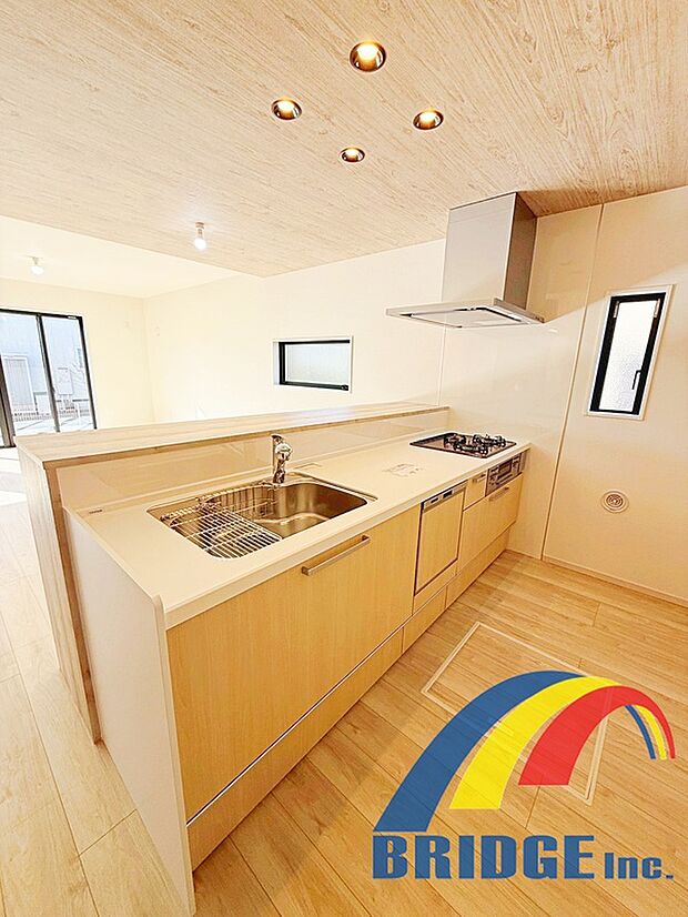 【オープンカウンターキッチン】※同社同等施工例