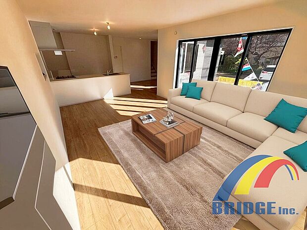 【広々LDK22.2帖】家具設置イメージ