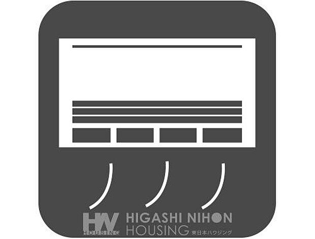 【リビング】LDKにエアコン標準装備で入居後すぐに快適な室内環境を実現。季節問わず快適に過ごせるので引っ越し後も安心です。