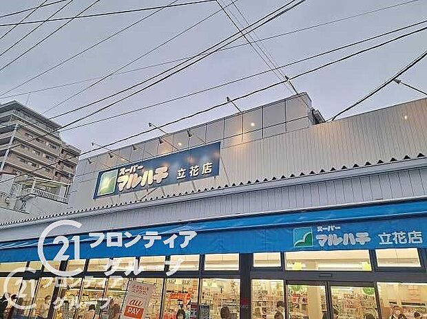 スーパーマルハチ立花店(約750m)