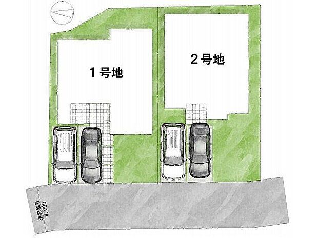 【全体区画図】全2区画、好評分譲中♪