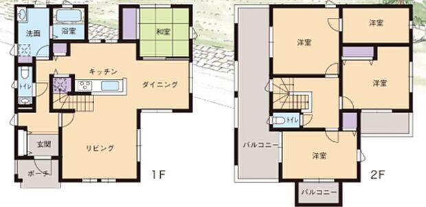 【4LDK】14号地とは外観デザインが違い少し近代化したプロバンス風のテイスト。価格高騰前に仕入れた原材料を使い驚愕の特別価格です。