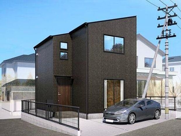 外構イメージ:コンクリートで雑草の手入れがいらないスマートな駐車場!