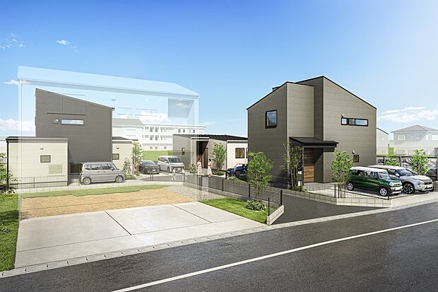 【建売モデル】建売住宅と分譲地が一体となったガーデンテラス高柳。統一感のある街並みの中で、家族らしい暮らしを描けます。