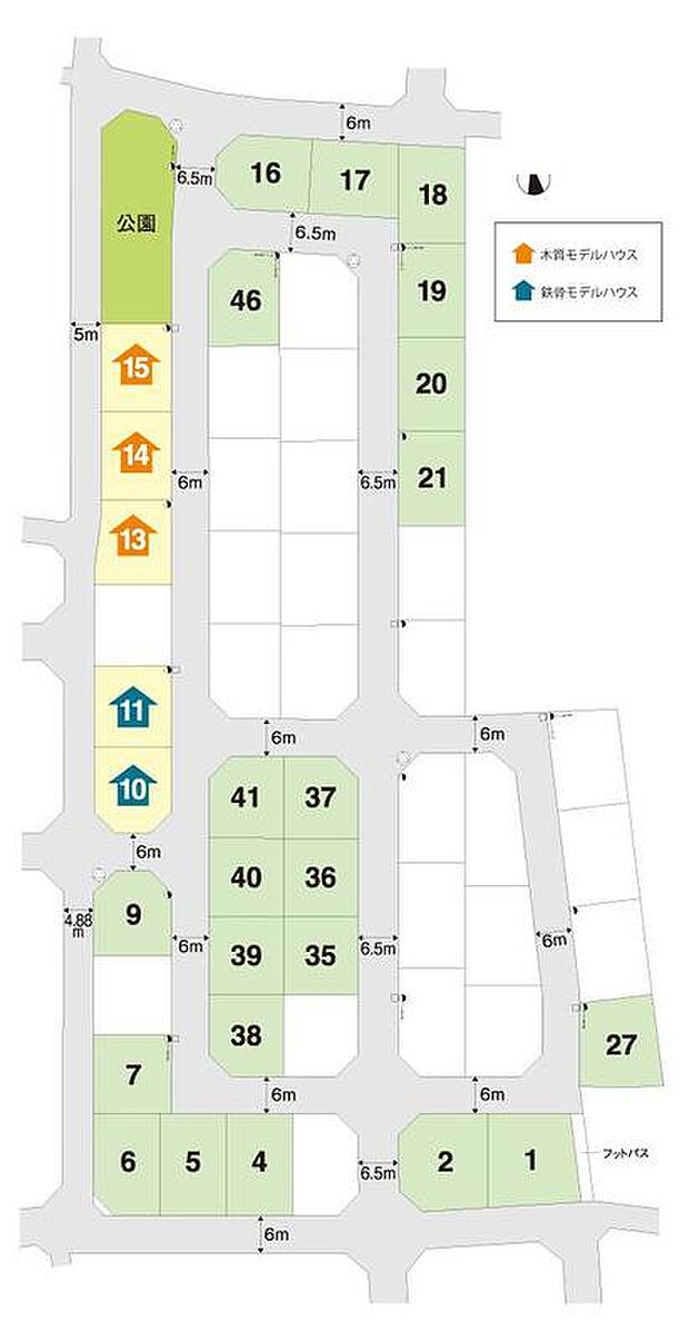 【全体区画図】トヨタホーム戸建分譲区画No.10.11
土地分譲区画もご案内可能です