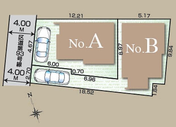 【4LDK】前面道路は西側4M、土地形状は無駄な廊下スペースを最小限に抑える設計が可能となります。快適な居住空間を演出出来ます。