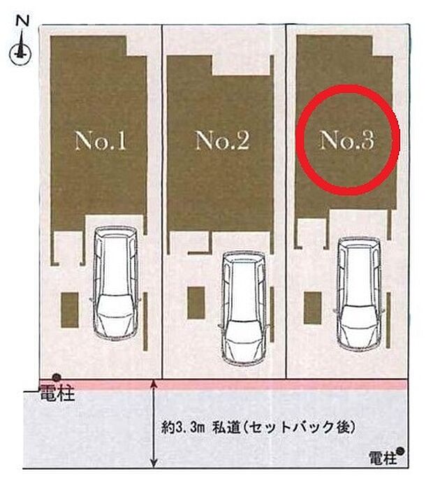 【3LDK】【2号棟 間取図 建物面積96.83m2】