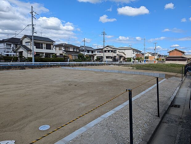 【現地土地写真(5)】フラットで使いやすい敷地形状。間取りの自由度が高く、ZERO-CUBEプランもスムーズに対応可能です。