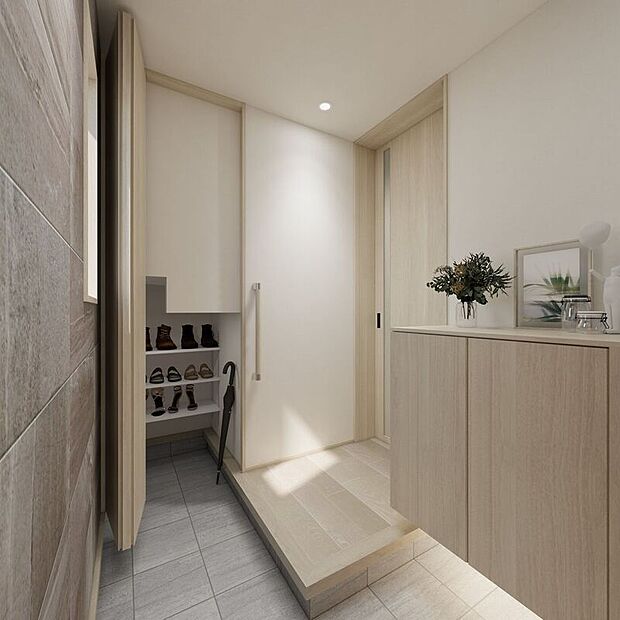 【完成予想図(内観)】■8号地玄関(パース)