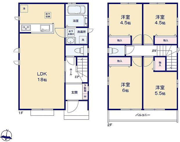 (A号棟)、価格6090万円、4LDK、土地面積103.13m2、建物面積88.18m2