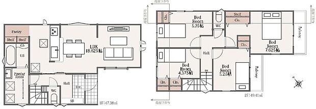 (1号棟)、価格7190万円、4LDK、土地面積94.24m2、建物面積96.76m2