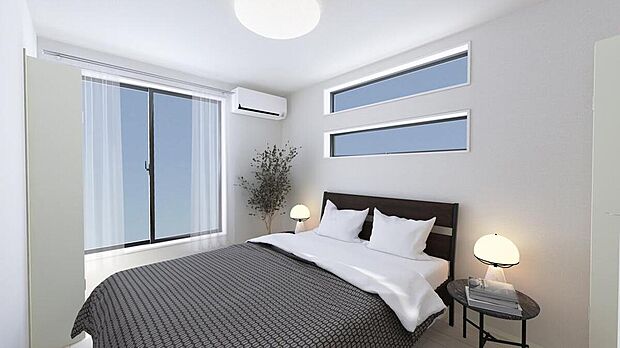 【完成予想図(内観)】2面採光を確保した明るい室内♪※図面を基に描き起こしたもので、実際とは多少異なる場合がございます。