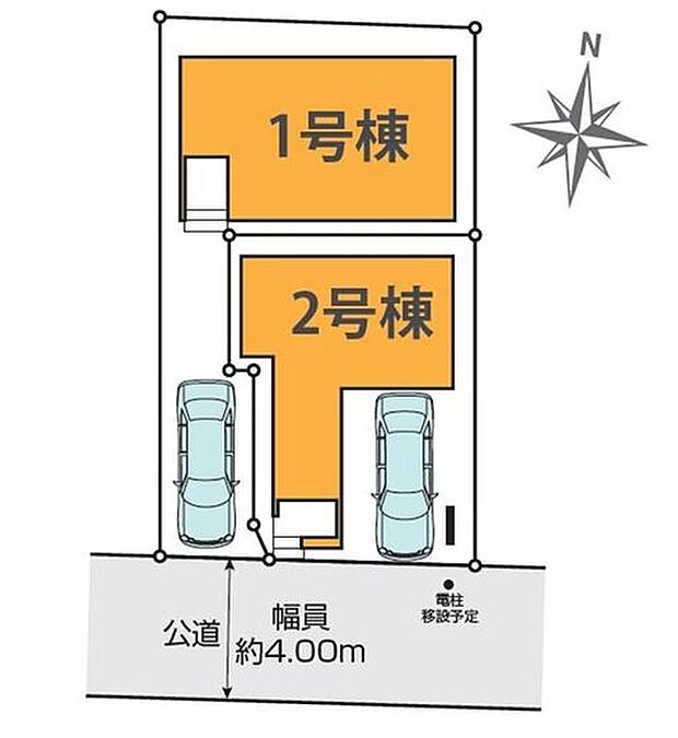 【全体区画図】南側が道路に面し陽当たり良好です!