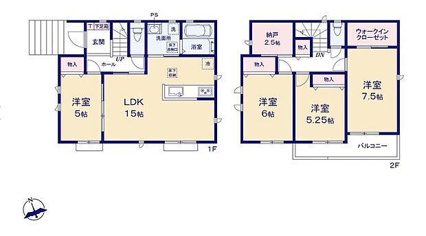 (A号棟)、価格4590万円、4LDK+S、土地面積177.63m2、建物面積99.78m2