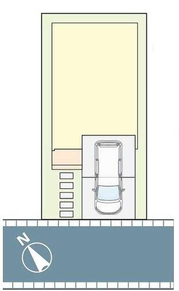 ≪全体区画図≫
陽当り、通風良好♪ビルトインガレージ付きで大切な車を守ることができます!雨でも乗り降りの際は濡れずに済みます♪