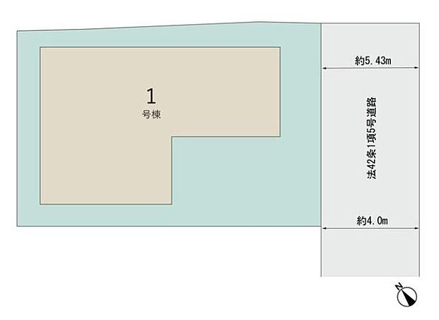 ≪全体区画図≫
カースペースあり♪
前面道路は交通量が少ない約4m道路
静かな住環境です◎