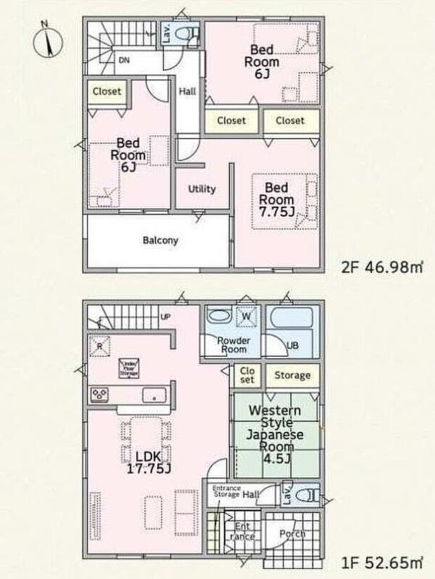 (1号棟)、価格2588万円、4LDK、土地面積132.4m2、建物面積99.63m2