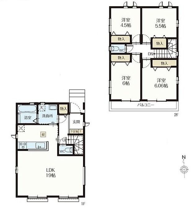 【4LDK】2階に居室をまとめ、プライベート時間もしっかり確保☆
オールフローリングでお手入れ・お掃除ラクラクです♪