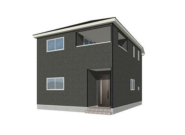 【完成予想図(外観)】（2号棟）
閑静な住宅地で子育て家族にピッタリ。毎日のお散歩も快適なエリアで、自然に包まれた穏やかな暮らしを実現するための、ゆとりある住環境が整っています。※こちらの画像はCGイメージです