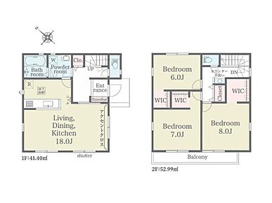 ◇全居室フローリング＆収納完備で快適な住まい♪
◇リビングの様子も分かりやすい対面式キッチン♪
◇WIC×3でスッキリ片付きます♪
◇2部屋から出入りできる日当たり良好なバルコニー♪ 