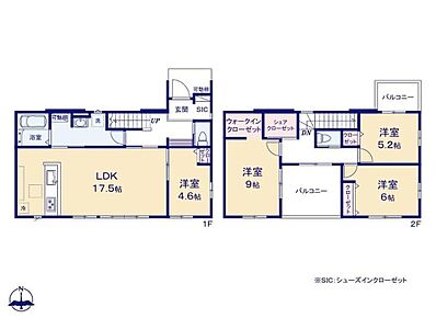 折り上げ天井のLDK17.5帖♪WIC、SIC、シェアクローゼットありで収納豊富！
洗濯物や布団を干しても余裕のある2面バルコニー♪
食洗機、浴室乾燥暖房機を標準装備♪ 