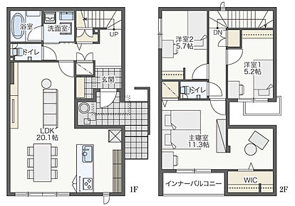 NoK-5　1・2階間取図です。 
