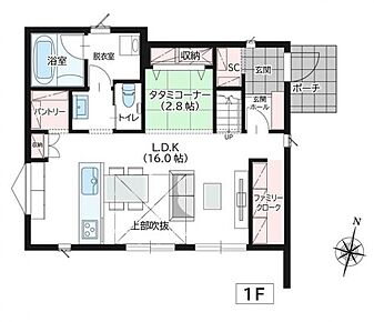 No M-7　1階間取り図です。 