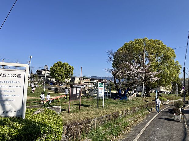 徒歩2分のところに、広い公園があります。
