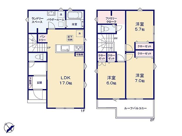 (5号棟)、価格3380万円、3LDK、土地面積130.02m2、建物面積96.05m2