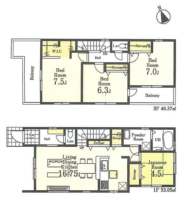 (1号棟)、価格3280万円、4LDK、土地面積153.45m2、建物面積99.42m2