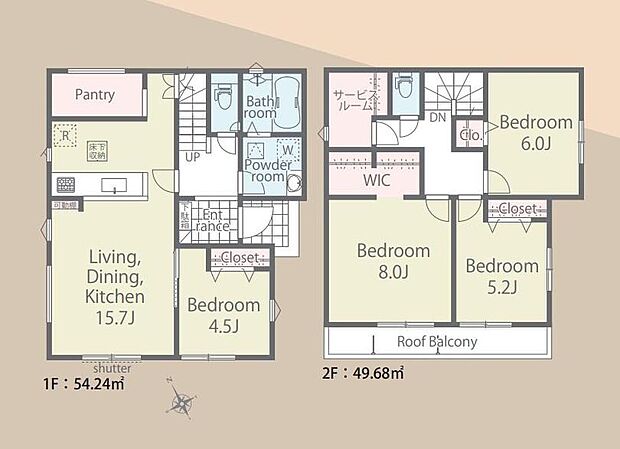 (1号棟)、価格3580万円、4LDK+S、土地面積183.65m2、建物面積103.92m2