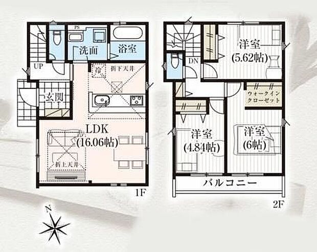 【3LDK】3面採光で明るく開放感のあるLDK♪対面式キッチンでご家族と会話をしながらお料理時間を楽しめます☆全居室に収納を完備しているのでお部屋がスッキリ片付きます◎