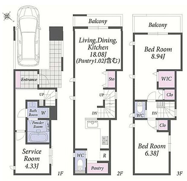 1号棟 2SLDK 6980万円 土地面積60.58m2 建物面積107.28m2