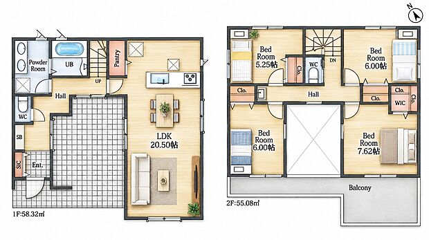 全1棟 4LDK 6980万円 土地面積201.95m2(61.09坪) 建物面積113.4m2(34.30坪)
