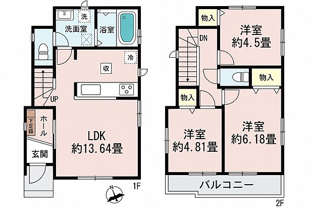 3LDK 5,190万円 土地面積92.30m2(27.92坪)建物面積71.83m2(21.72坪)