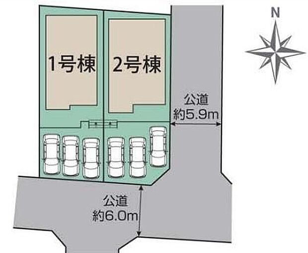 １号棟　３，８３０万円２号棟　３，９８０万円