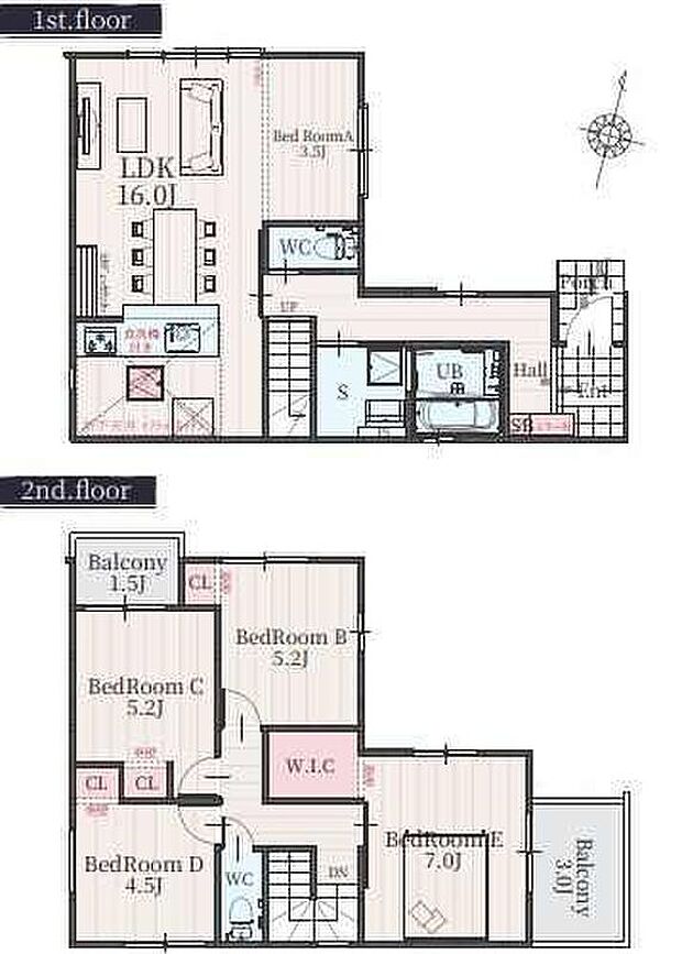 (１号棟)、価格4299万円、5LDK、土地面積109m2、建物面積101.65m2 