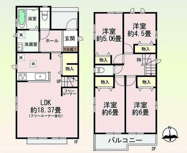 (B号棟)、価格3990万円、4LDK、土地面積126.02m2、建物面積96.07m2