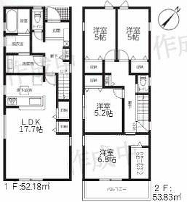(1号棟)、価格3890万円、4LDK、土地面積136.28m2、建物面積106.01m2