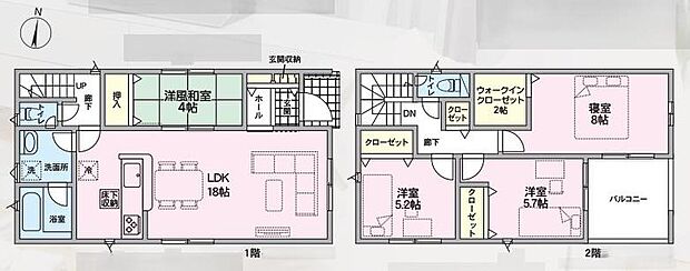 (１号棟)、価格3290万円、4LDK、土地面積187.34m2、建物面積105.3m2