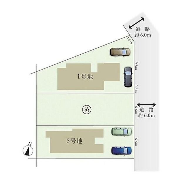 １号地　５，０９０万円
３号地　４，８９０万円