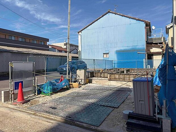【現地外観写真】建築中のためモデルハウスで構造説明会を開催しております☆設備や構造などご説明いたします！お気軽にお問い合わせください♪