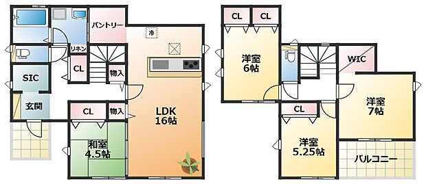 全室南向きで陽当たりの良い間取りです