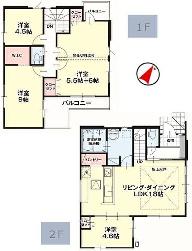 南向きで陽当たりの良い間取りです