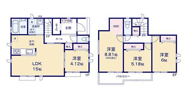 全室南向きで陽当たりの良い間取りです
