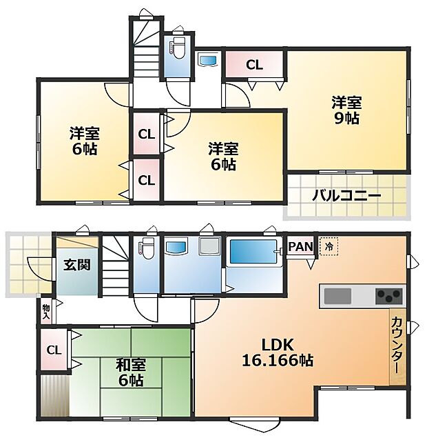 全室南向きで陽当たりの良い間取りです