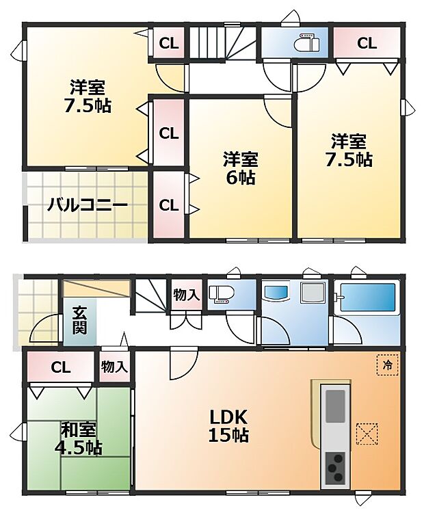 全室南向きで陽当たりの良い間取りです